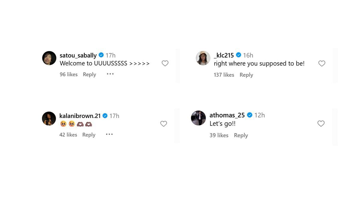 DeWanna Bonner's Phoenix Mercury teammates, including fiancée Alyssa Thomas, react to her post (Source: @dewannabonner/Instagram)
